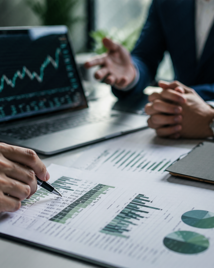 Modern glass building